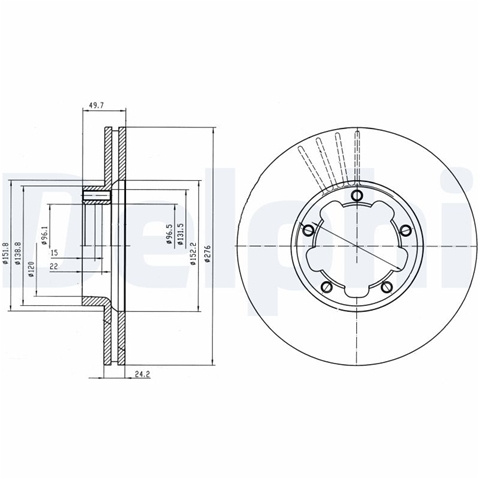 Disc Frana Delphi Nissan BG4173