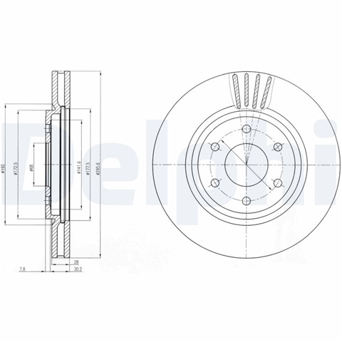 Disc Frana Delphi Nissan BG4205