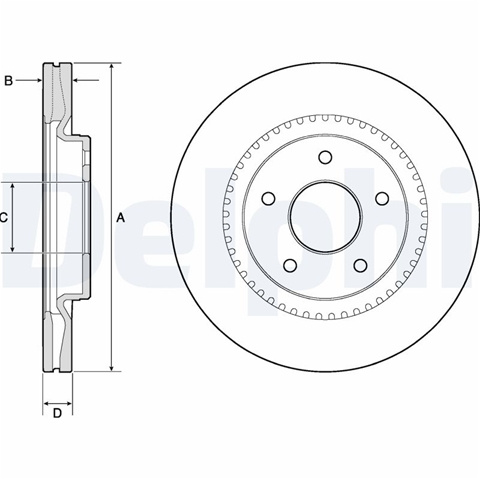 Disc Frana Delphi Nissan BG4283