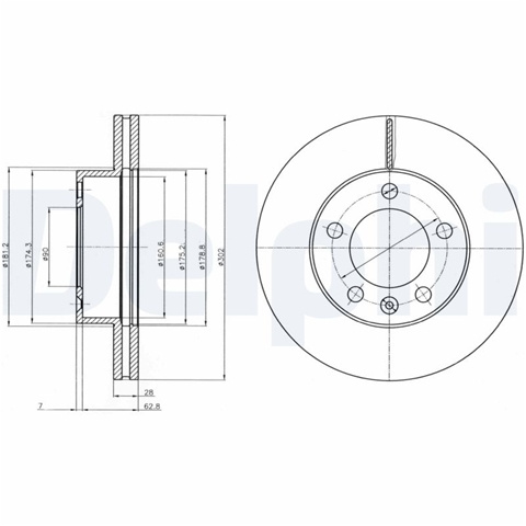 Disc Frana Delphi Nissan BG4328