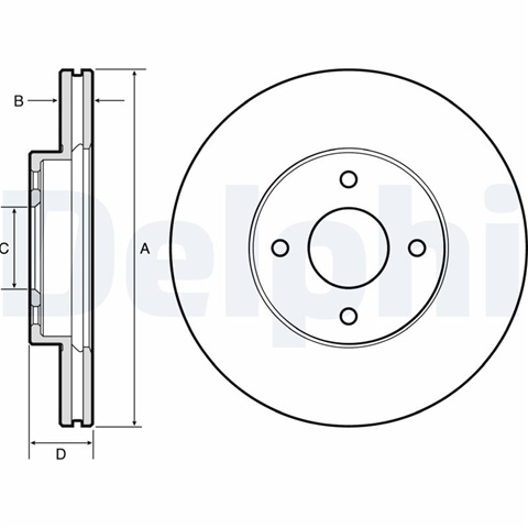 Disc Frana Delphi Nissan BG4454