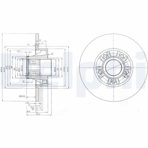 Disc Frana Delphi Nissan BG9031RS
