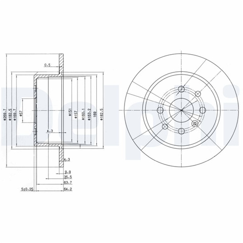 Disc Frana Delphi Opel BG3141