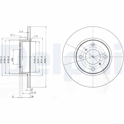 Disc Frana Delphi Opel BG3769