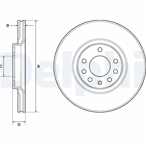 Disc Frana Delphi Opel BG3770C