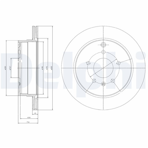 Disc Frana Delphi Opel BG4069