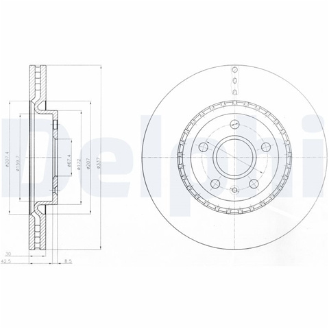Disc Frana Delphi Opel BG9068