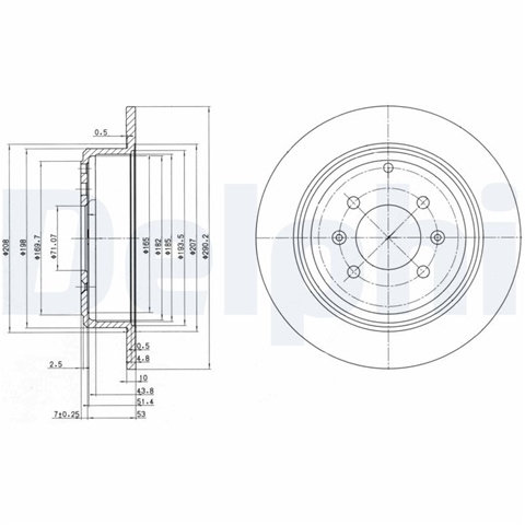 Disc Frana Delphi Peugeot BG2873