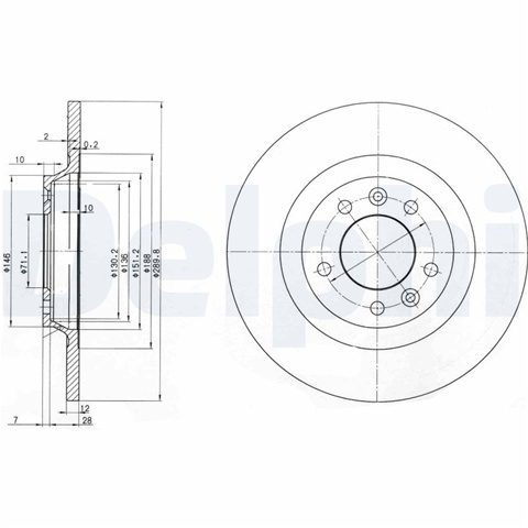 Disc Frana Delphi Peugeot BG3836
