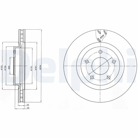 Disc Frana Delphi Peugeot BG4246