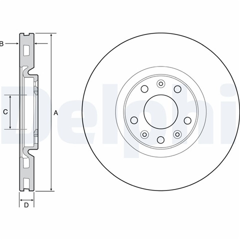 Disc Frana Delphi Peugeot BG4457