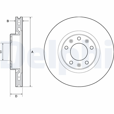 Disc Frana Delphi Peugeot BG4669C