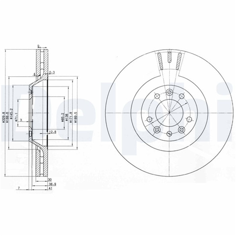 Disc Frana Delphi Peugeot BG9844