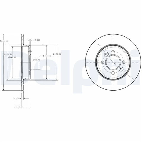 Disc Frana Delphi Renault BG2694
