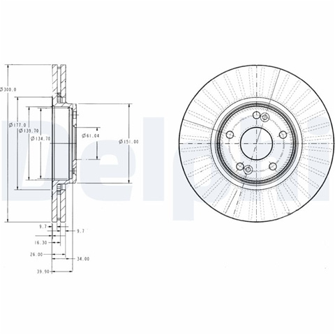 Disc Frana Delphi Renault BG3688