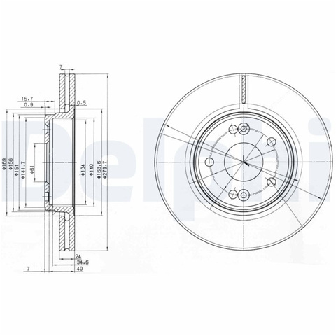 Disc Frana Delphi Renault BG3733