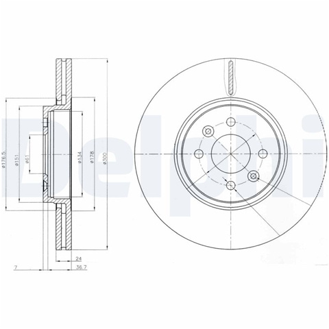 Disc Frana Delphi Renault BG3929