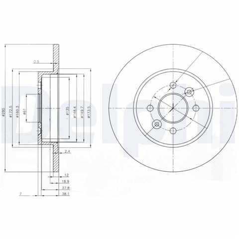 Disc Frana Delphi Renault BG3992