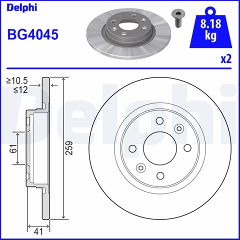 Disc Frana Delphi Renault BG4045
