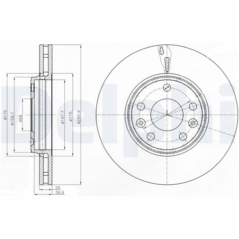 Disc Frana Delphi Renault BG4264