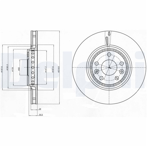 Disc Frana Delphi Renault BG4266
