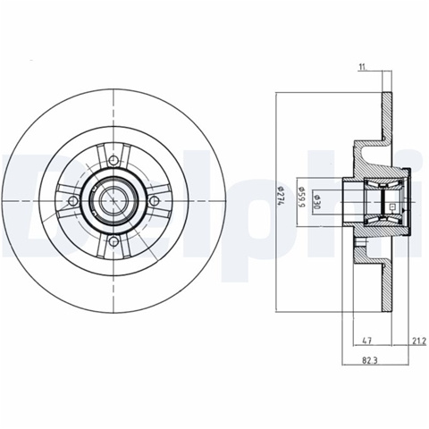 Disc Frana Delphi Renault BG9030RS