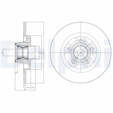Disc Frana Delphi Renault BG9113RSC