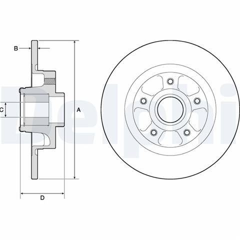 Disc Frana Delphi Renault BG9132RS