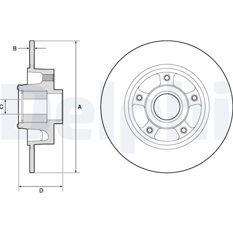 Disc Frana Delphi Renault BG9137RS