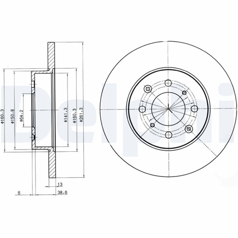 Disc Frana Delphi Rover BG3262