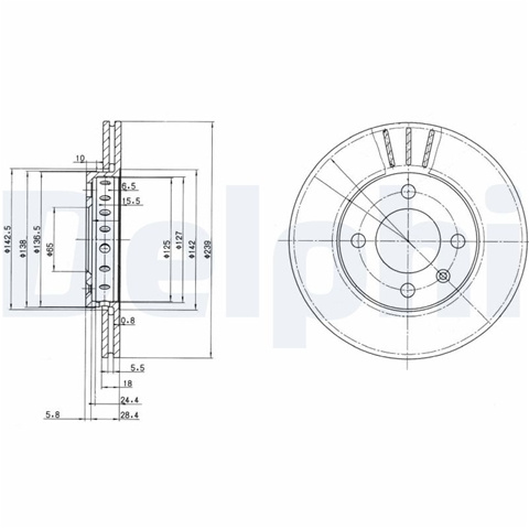 Disc Frana Delphi Seat BG2982