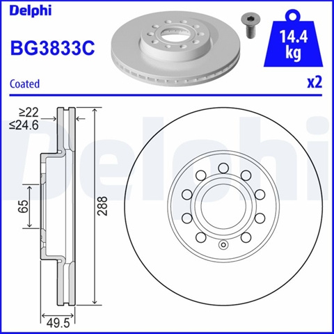 Disc Frana Delphi Seat BG3833C