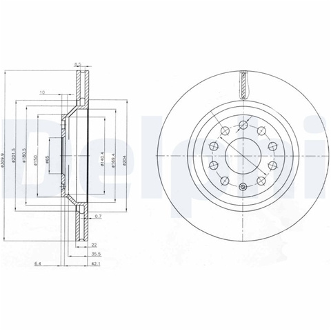 Disc Frana Delphi Skoda BG3975