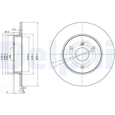 Disc Frana Delphi Smart BG3526