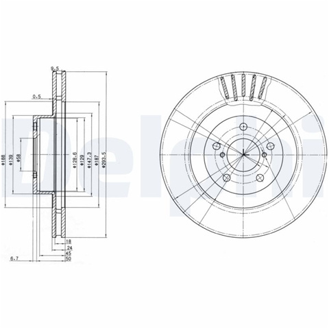 Disc Frana Delphi Subaru BG3413