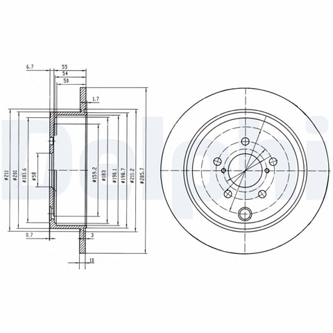 Disc Frana Delphi Subaru BG4158