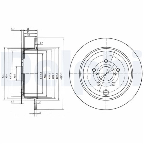 Disc Frana Delphi Subaru BG4158