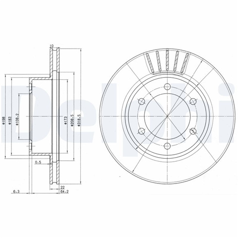 Disc Frana Delphi Toyota BG3535