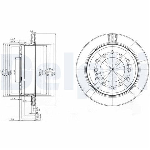 Disc Frana Delphi Toyota BG3557