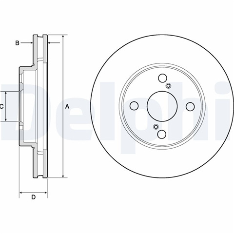 Disc Frana Delphi Toyota BG3734