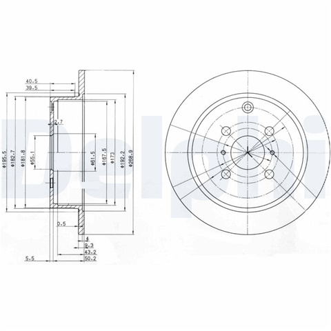 Disc Frana Delphi Toyota BG3867