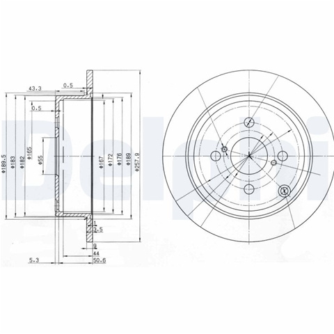Disc Frana Delphi Toyota BG3889