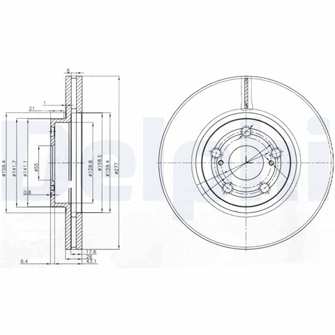Disc Frana Delphi Toyota BG3913