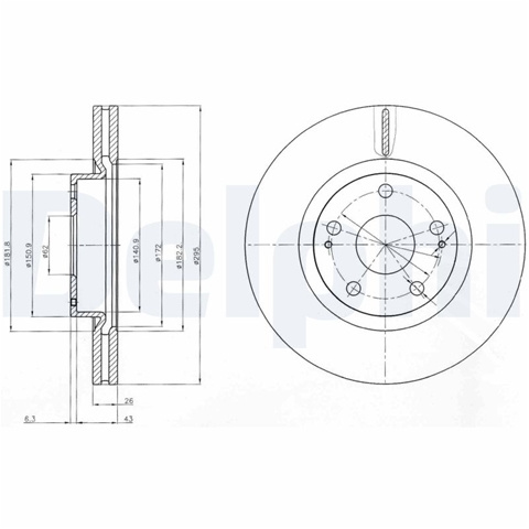 Disc Frana Delphi Toyota BG4113