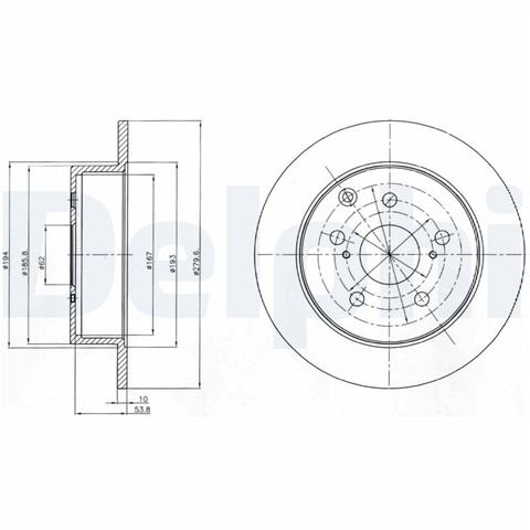 Disc Frana Delphi Toyota BG4303