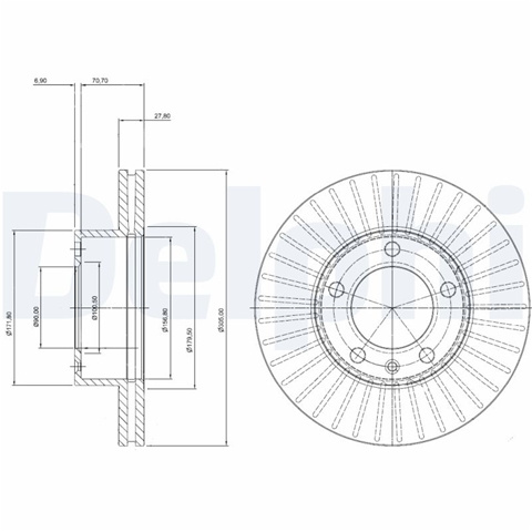 Disc Frana Delphi Vauxhall BG9692