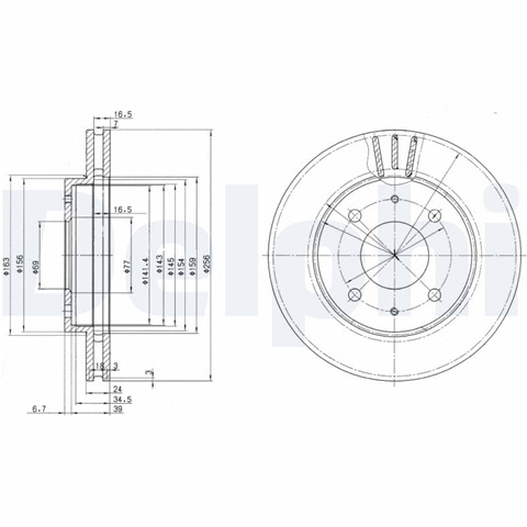 Disc Frana Delphi Volvo BG3202