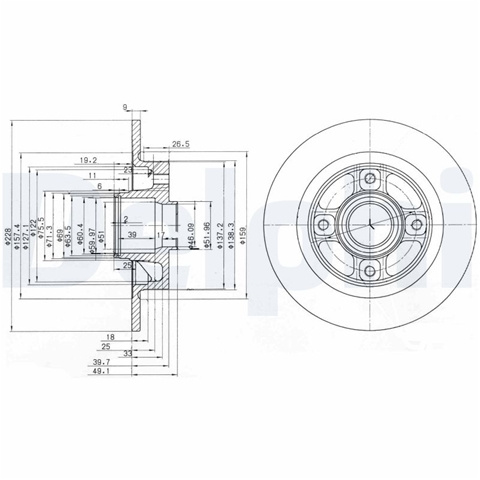 Disc Frana Delphi Volvo BG3570