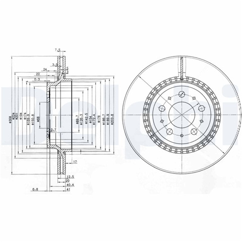Disc Frana Delphi Volvo BG3782C