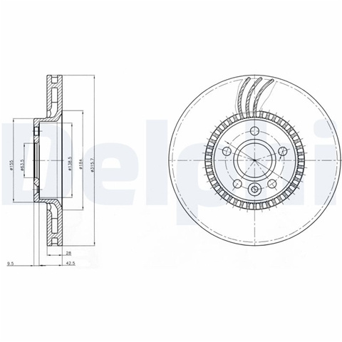 Disc Frana Delphi Volvo BG3784
